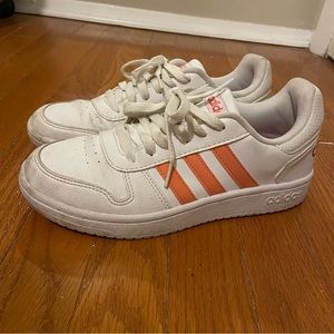 White and Orange Adidas Sneakers